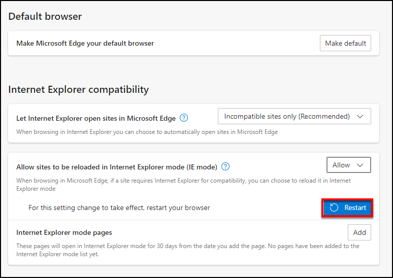 restart microsoft edge