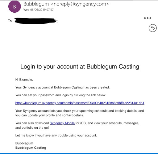 Syngency Login Email
