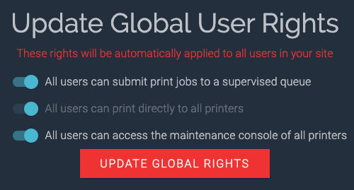 BuildBee global user rights