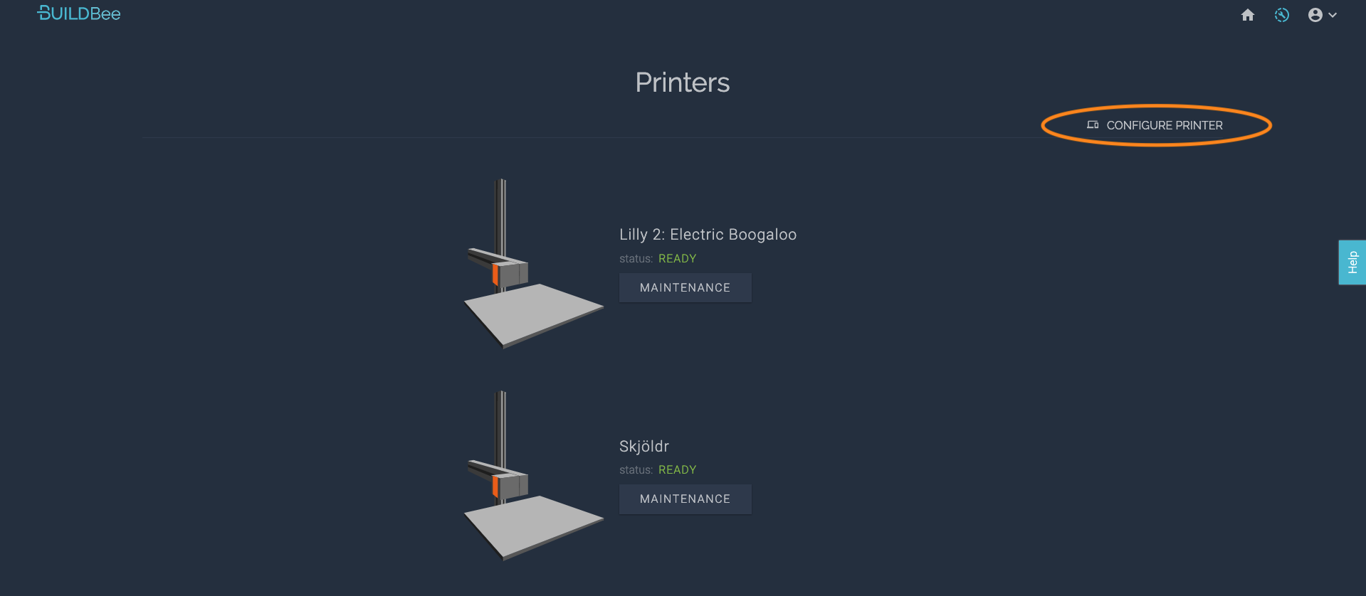 BuildBee configure button