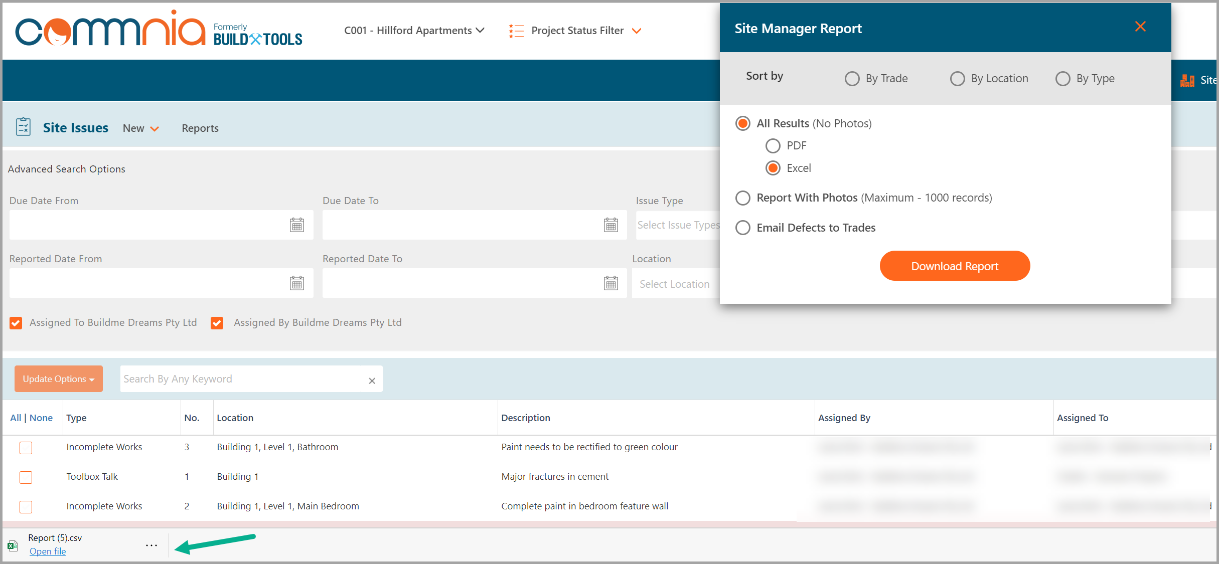 How to Download the Defects Report