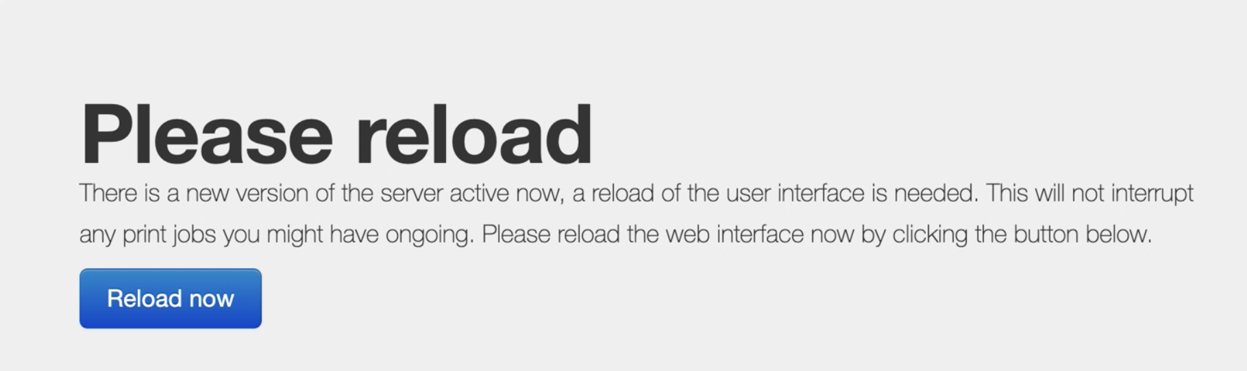 please reload