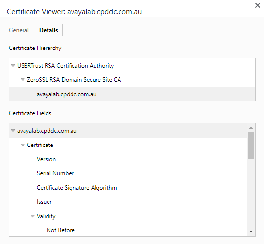 A screenshot of a certificate viewerDescription automatically generated