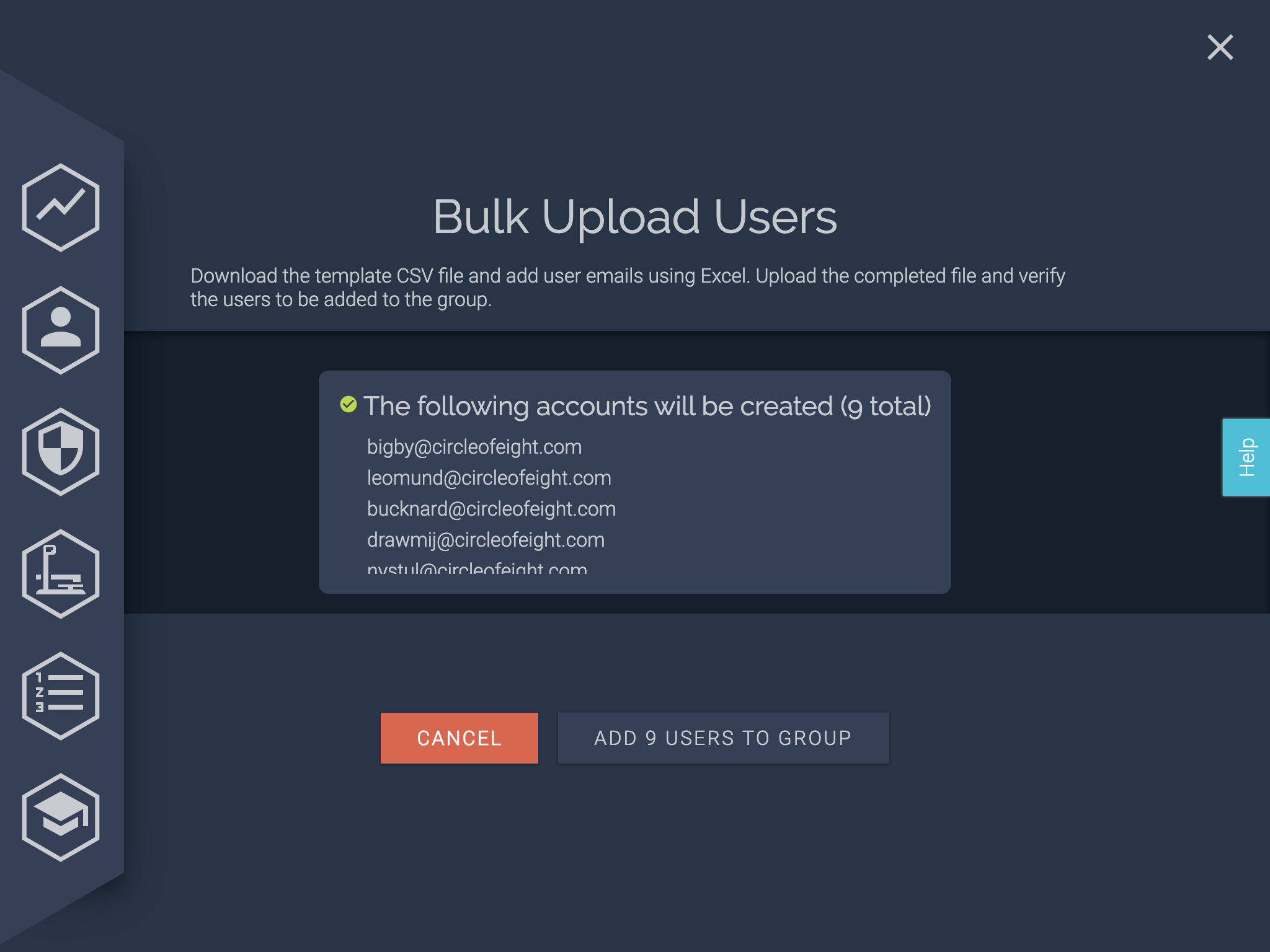 bulk upload confirm page