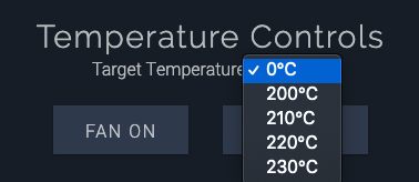 BuildBee target temperature