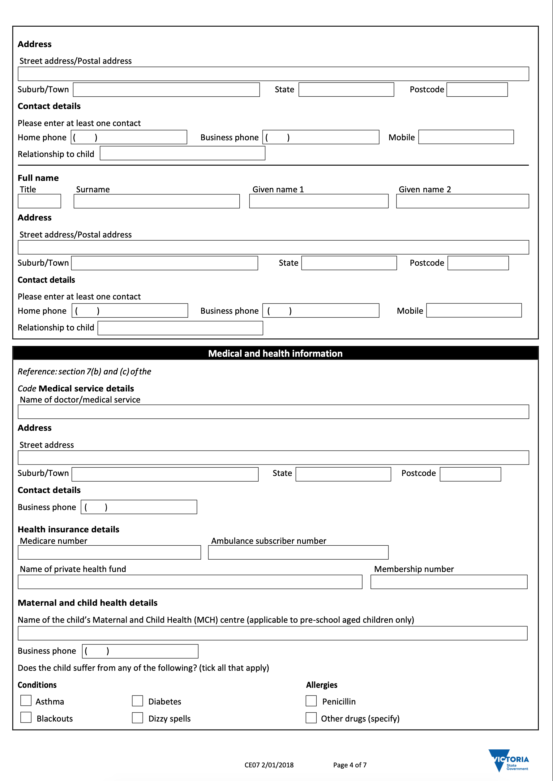 4. Child Employment Information Form