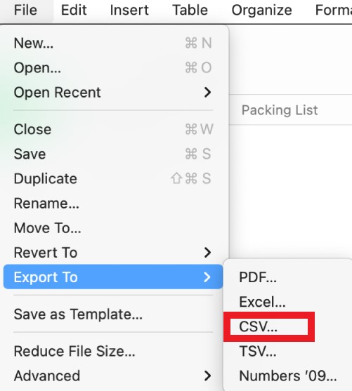 how to download a csv file on mac