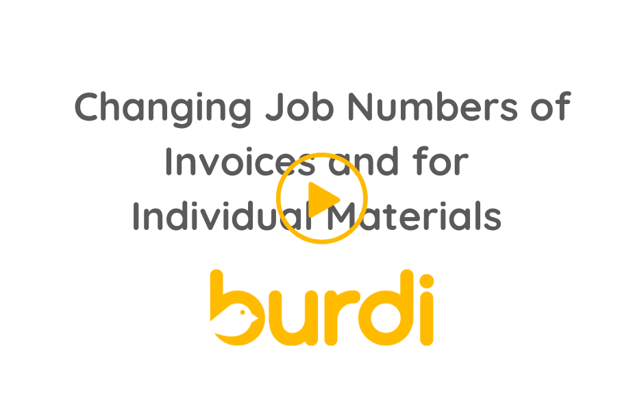 Changing Job Numbers for Invoices and Individual Materials