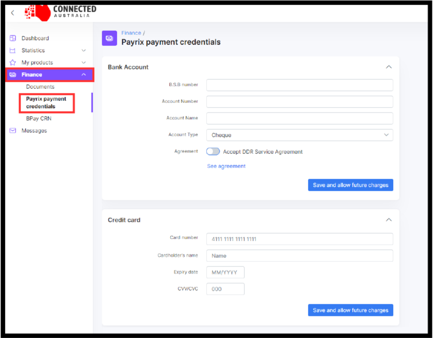 Updating Payment Details in the Customer Portal