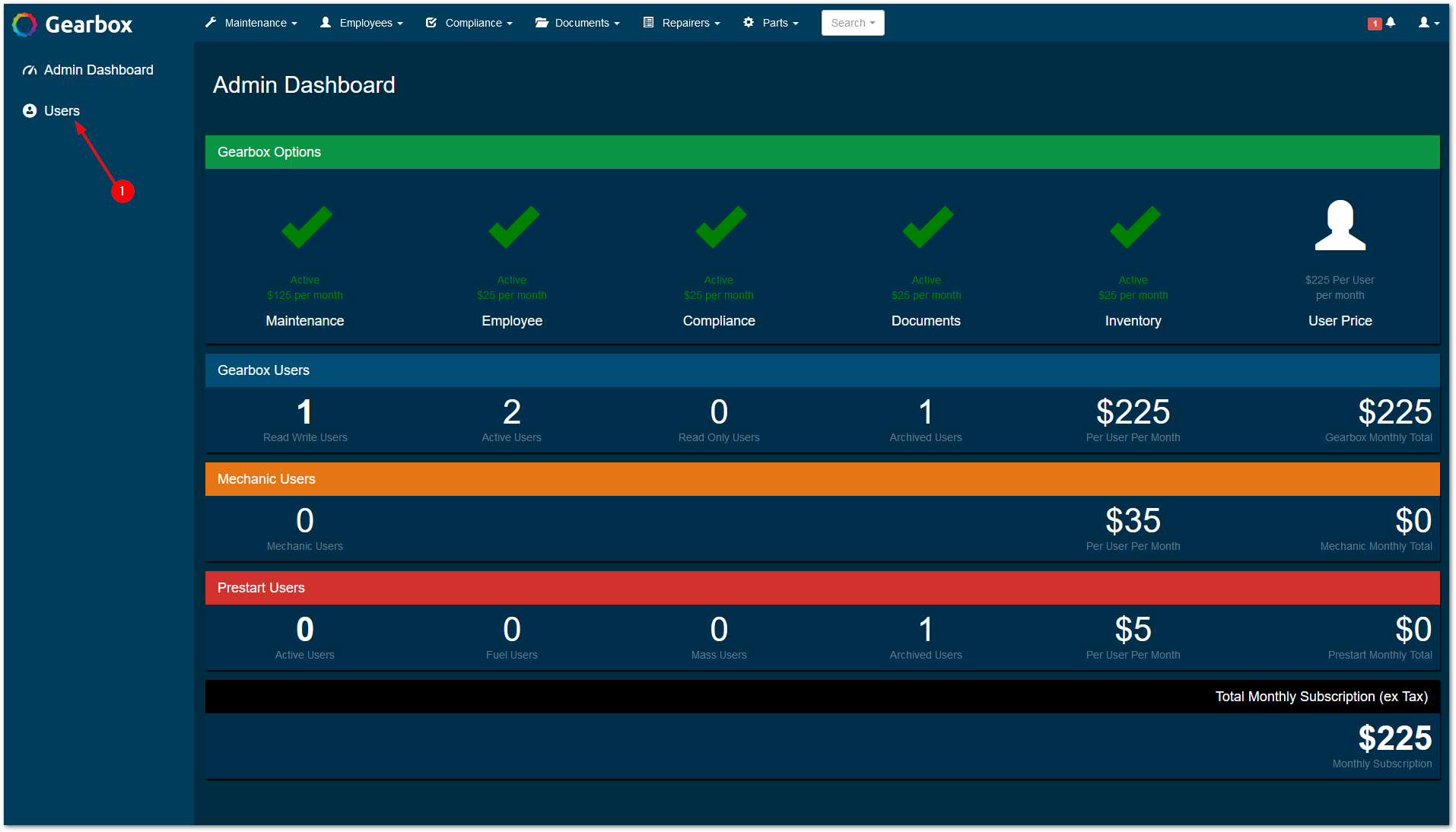 Add/Edit Gearbox Users
