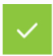 Green square with a white tick 