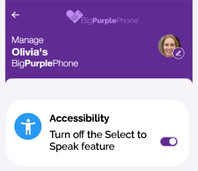 Enable the Select to Speak feature