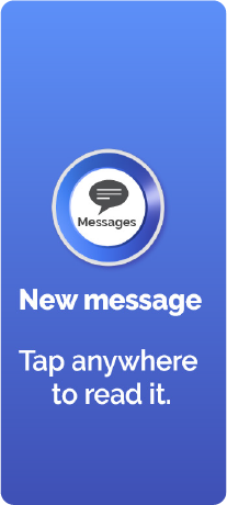 Example of a New Message Notification